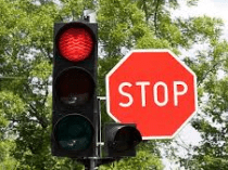 Stop Light & Sign